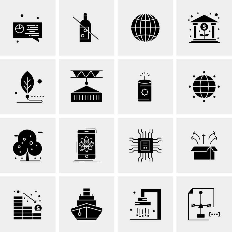 16 Universal Business Icons Vector Creative Icon Illustration to use in web and Mobile Related project