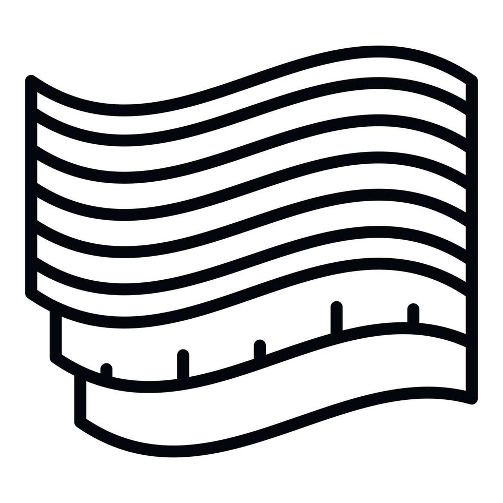 Cotton fabric icon, outline style vector