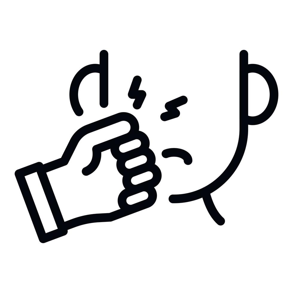 Stop face violence icon, outline style vector