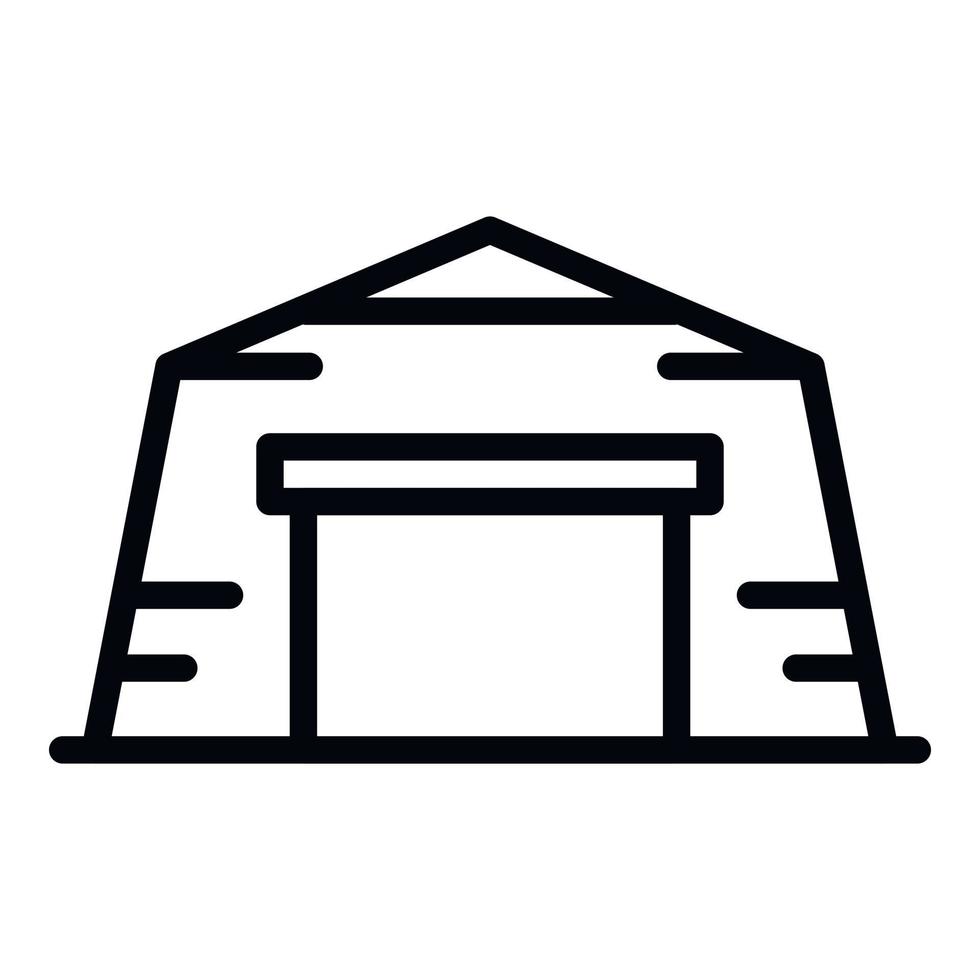 Hangar icon, outline style vector