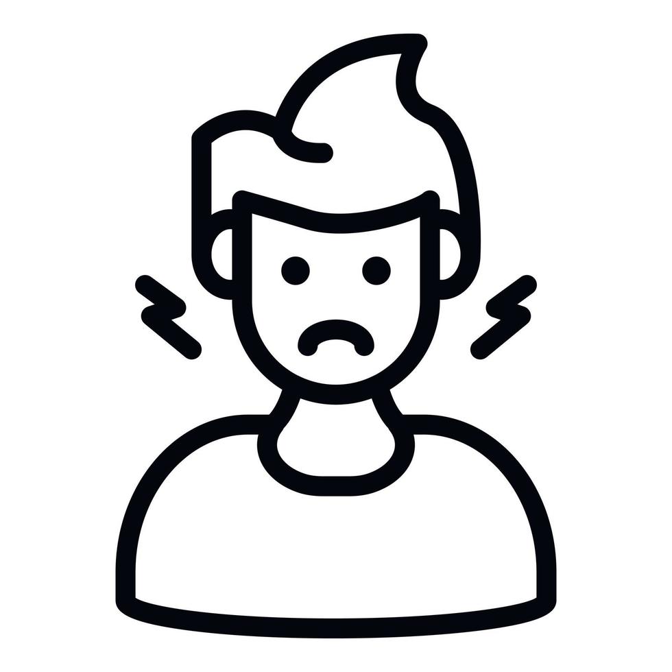 Stop self violence icon, outline style vector