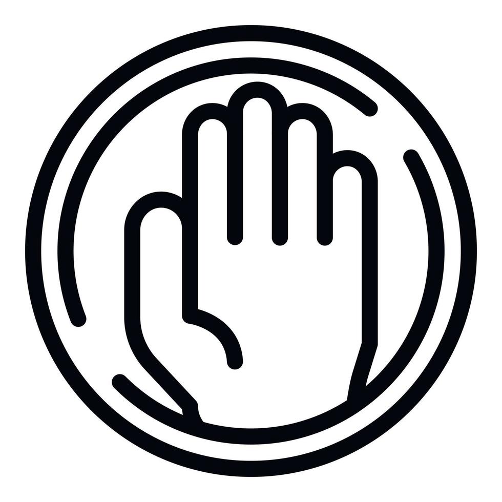 Stop family violence icon, outline style 15306774 Vector Art at 