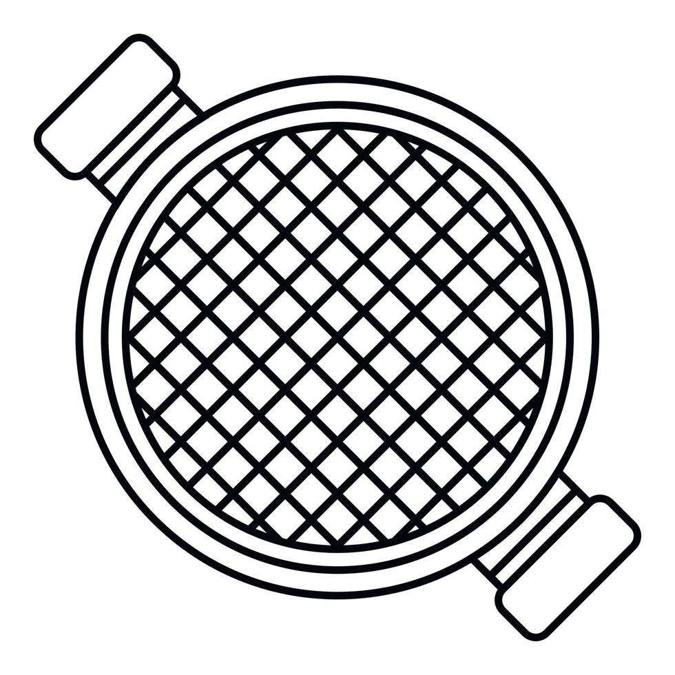 Top view sieve icon, outline style vector