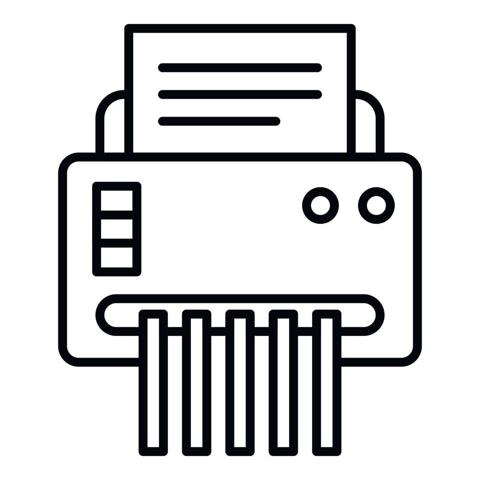 Modern shredder icon, outline style vector