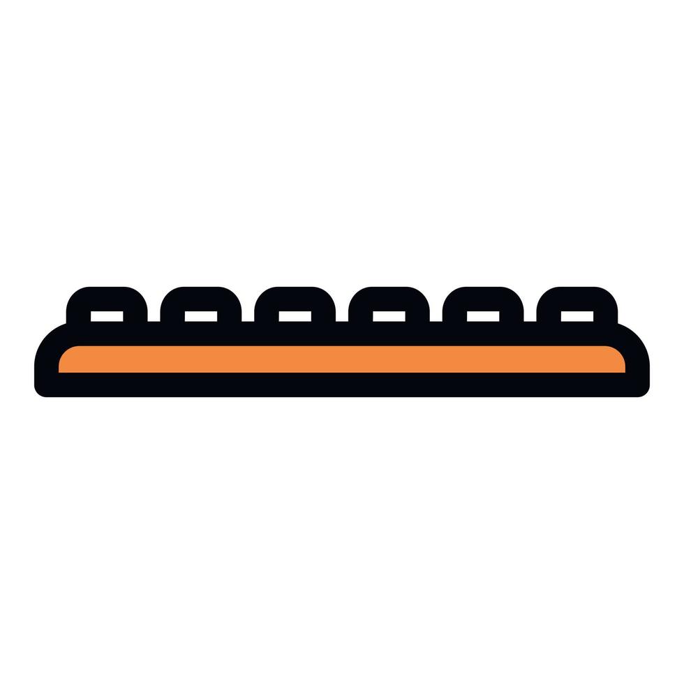Retro keyboard icon, outline style vector