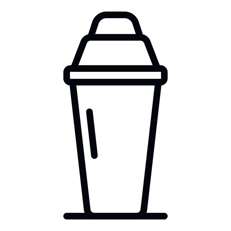 Metal bar shake icon, outline style vector
