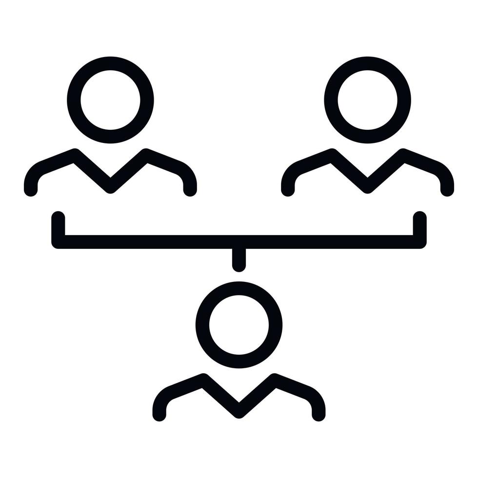 Influence teamwork icon, outline style vector