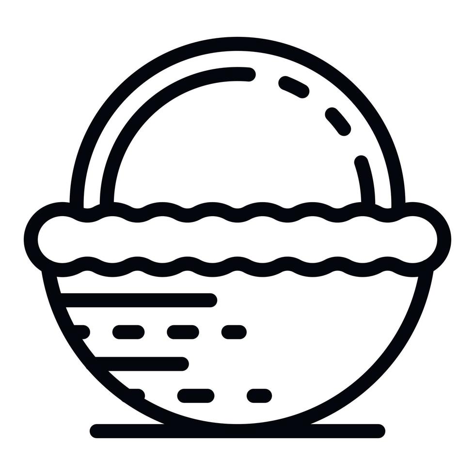 Fruit wicker icon, outline style vector