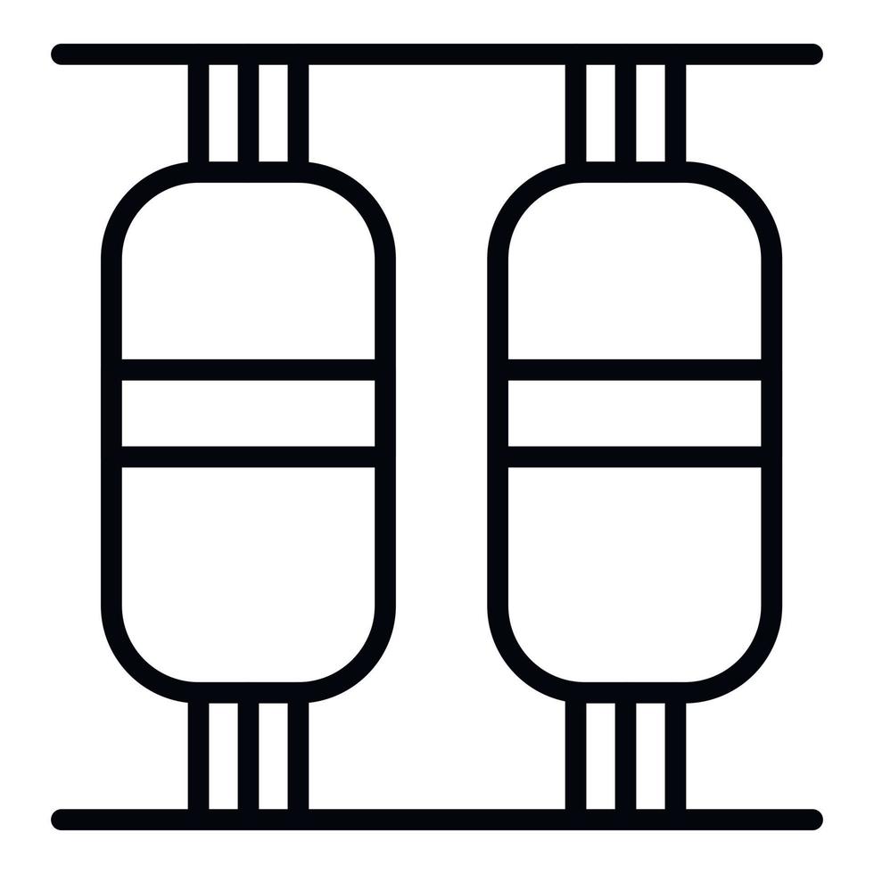 Factory tanks icon, outline style vector