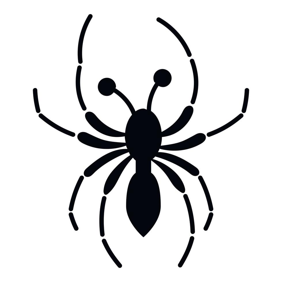 icono de araña de halloween, estilo simple vector