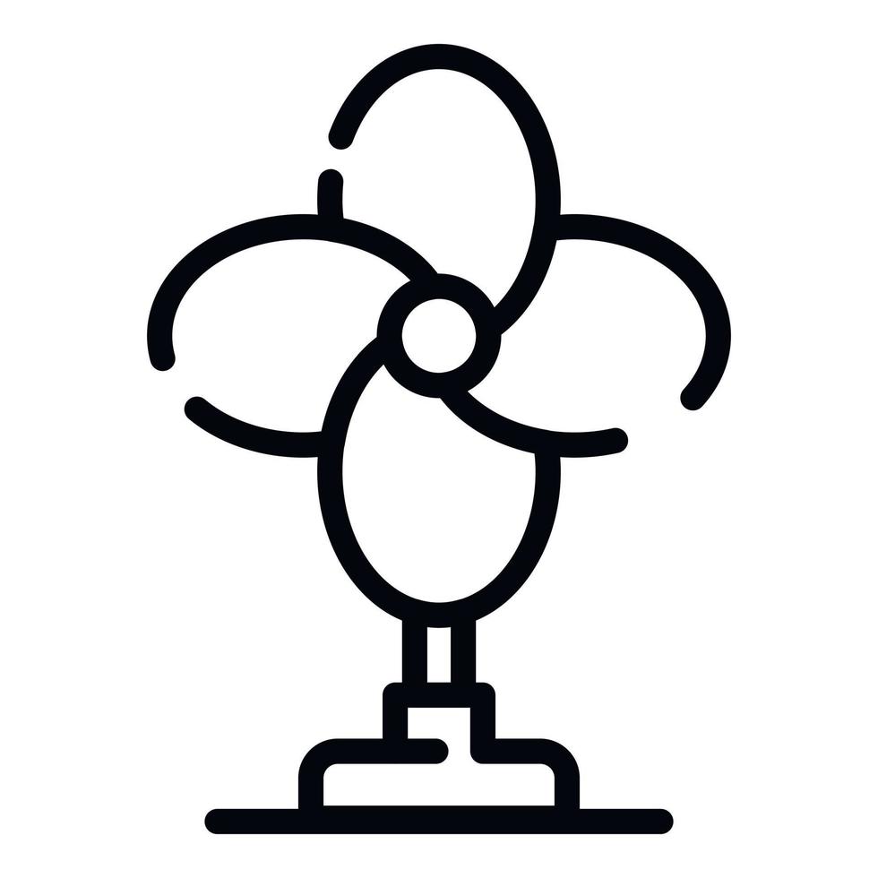 Mini fan icon, outline style vector