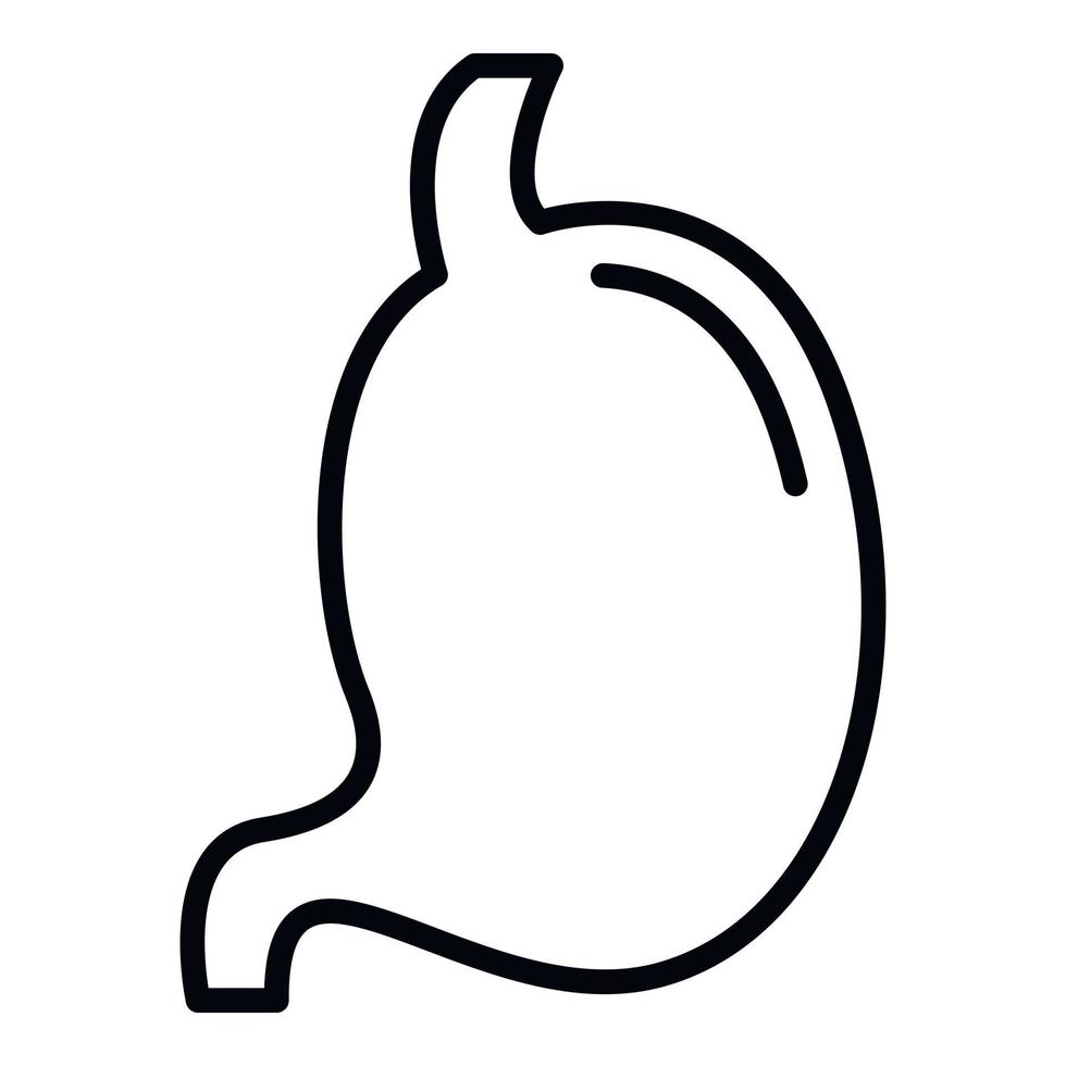 Human stomach icon, outline style vector