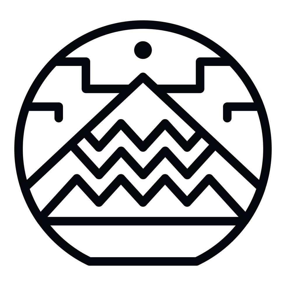 Alchemy icon, outline style vector