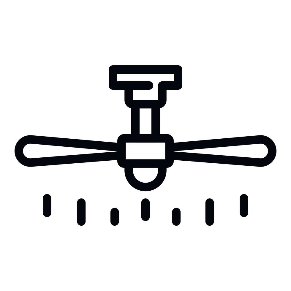Ceiling fan icon, outline style vector