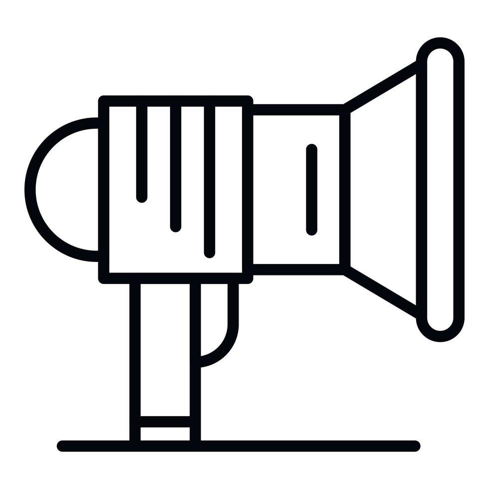 Megaphone icon, outline style vector