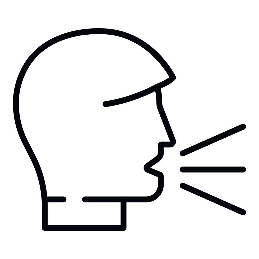 Protest scream icon, outline style vector