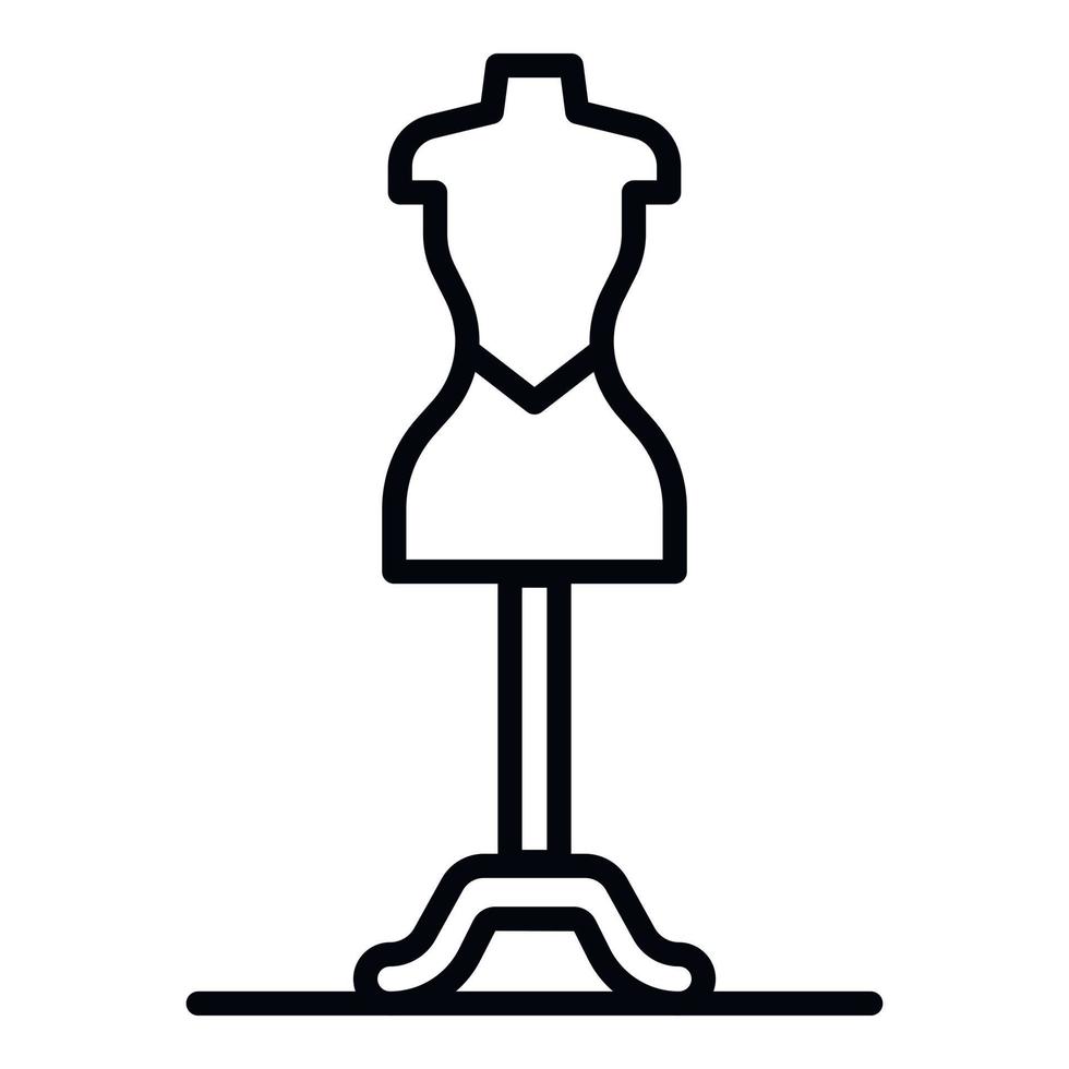 Tailor dummy icon, outline style vector