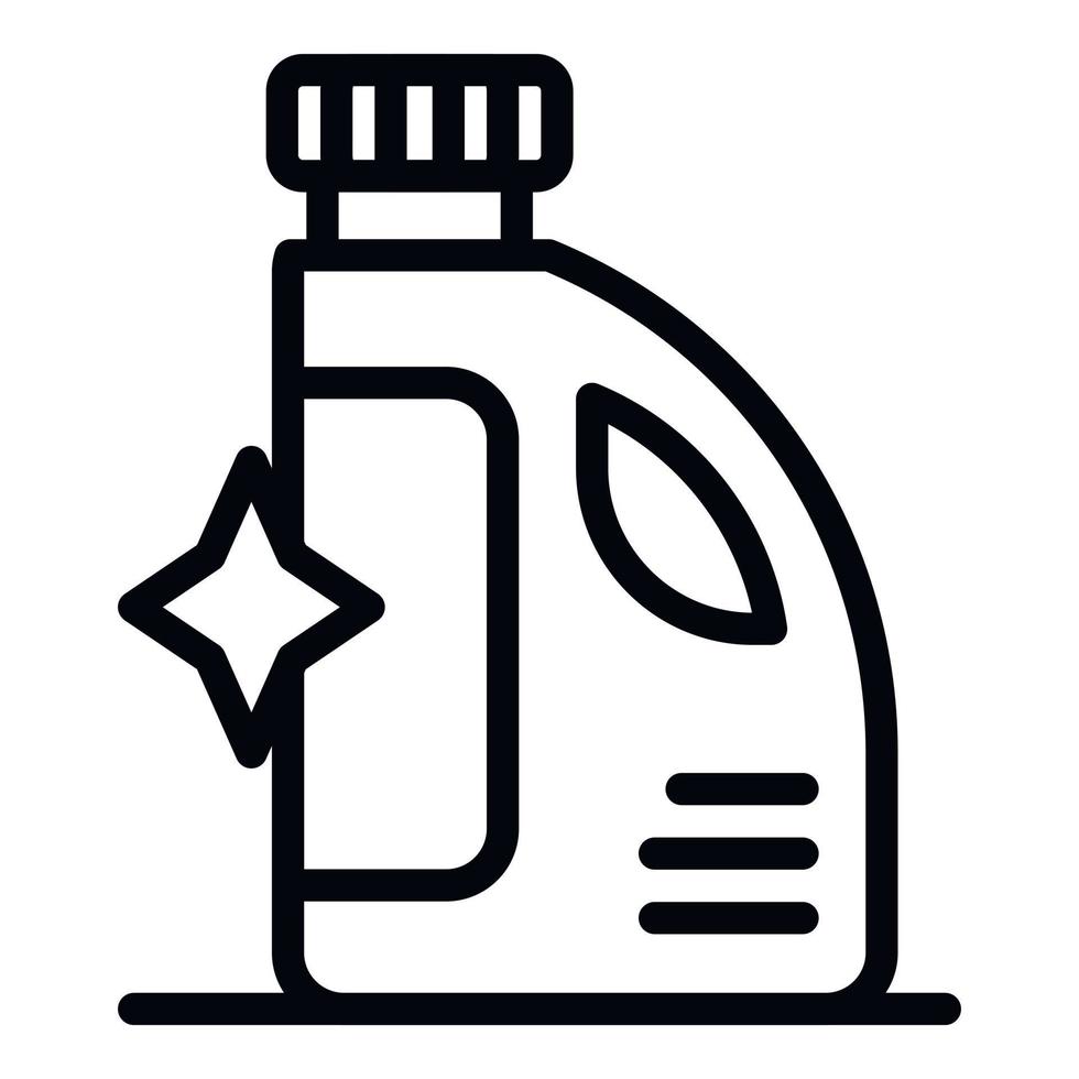 Cleaner bottle icon, outline style vector
