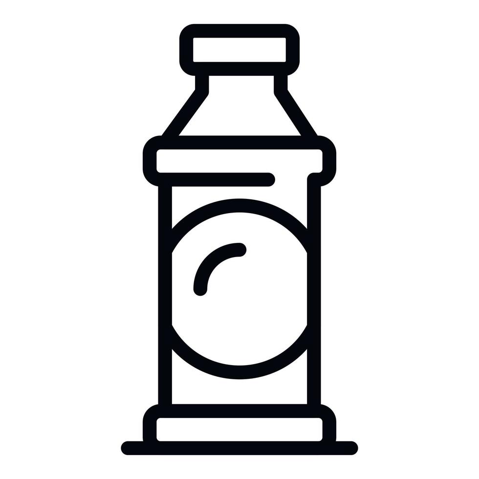 icono de botella de limpieza, estilo de esquema vector