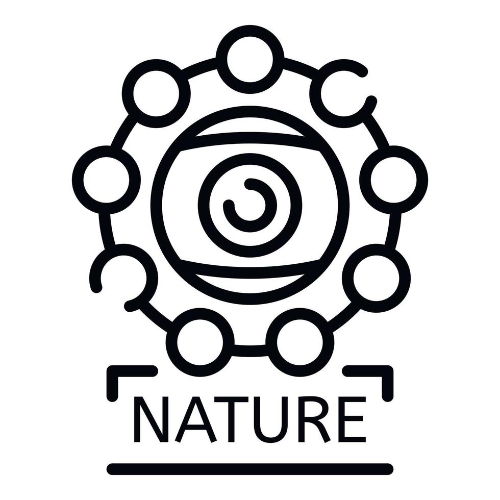 Alchemy nature icon, outline style vector