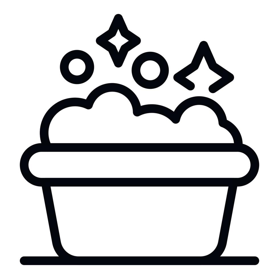 Foam basin icon, outline style vector