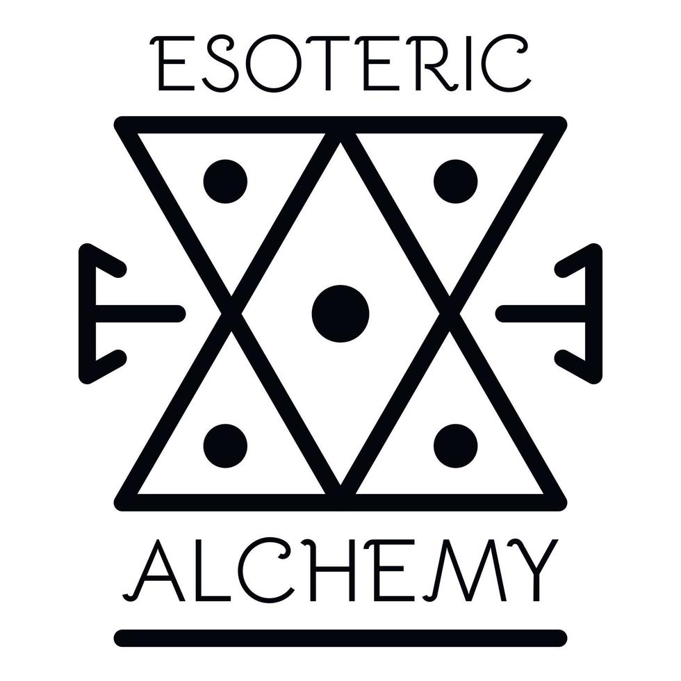 Esoteric alchemy icon, outline style vector