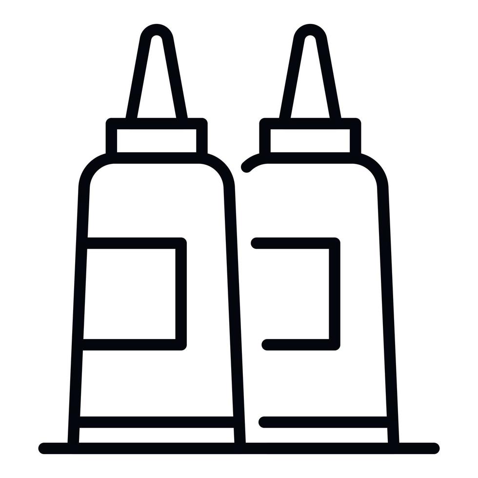Conditioner hair bottle icon, outline style vector