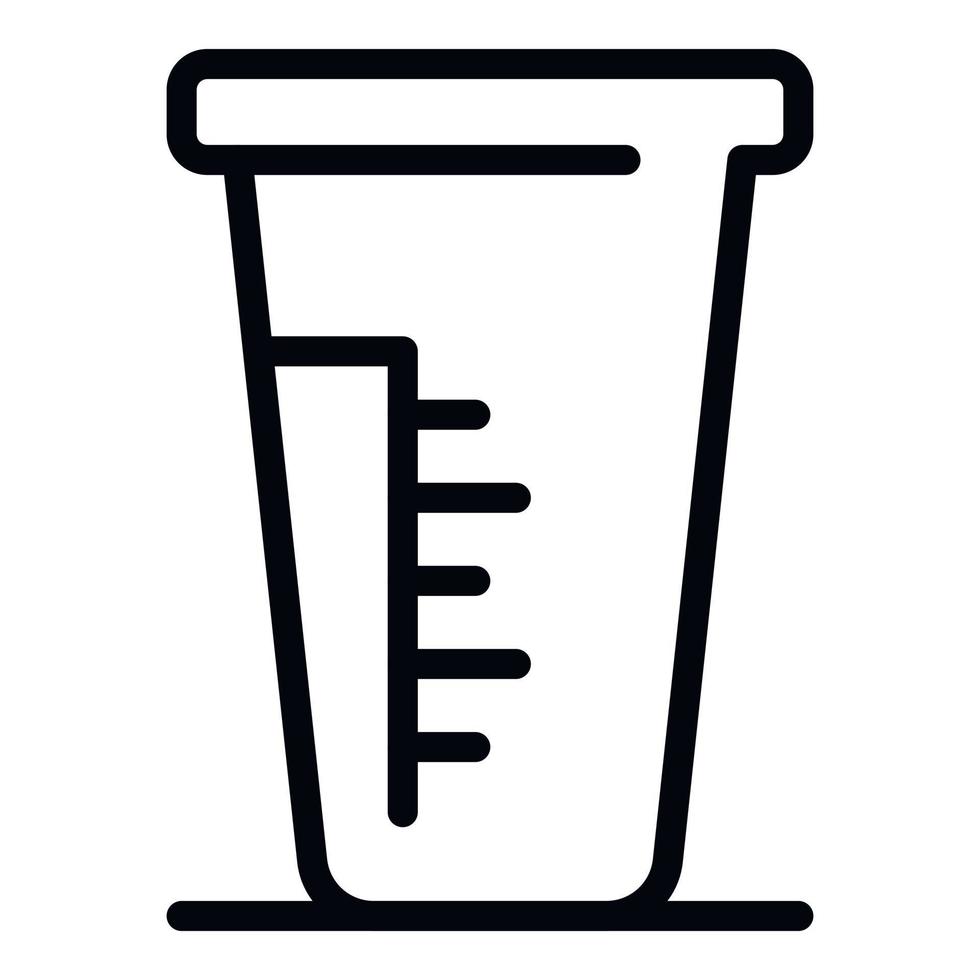 Measurement glass pot icon, outline style vector