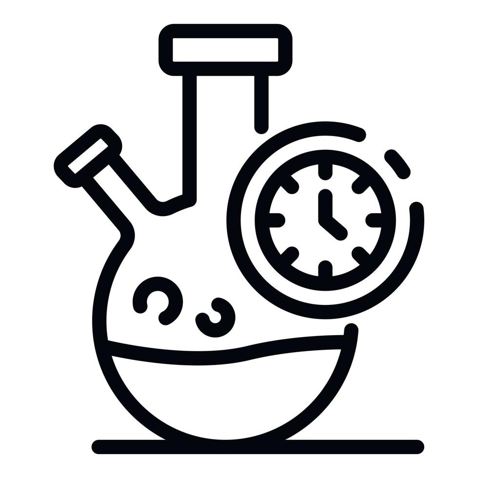 Boiled chemical pot icon, outline style vector