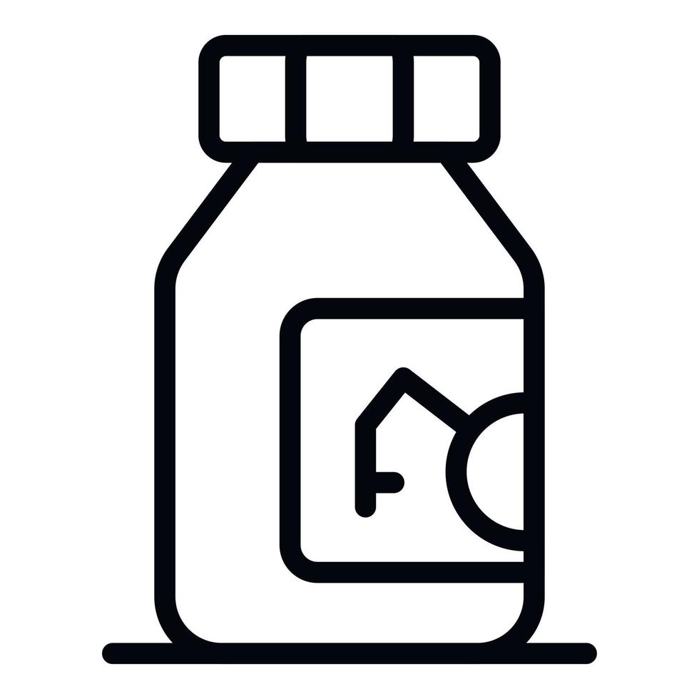 Posion bottle icon, outline style vector