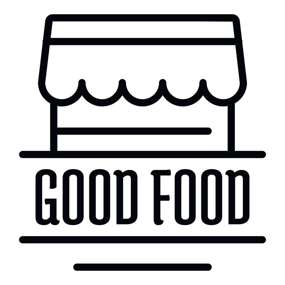 Good food logo, outline style vector
