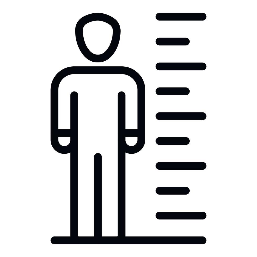 Suspected icon, outline style vector