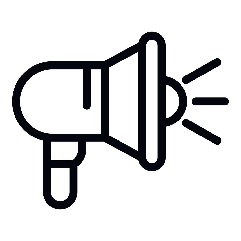 Megaphone icon, outline style vector