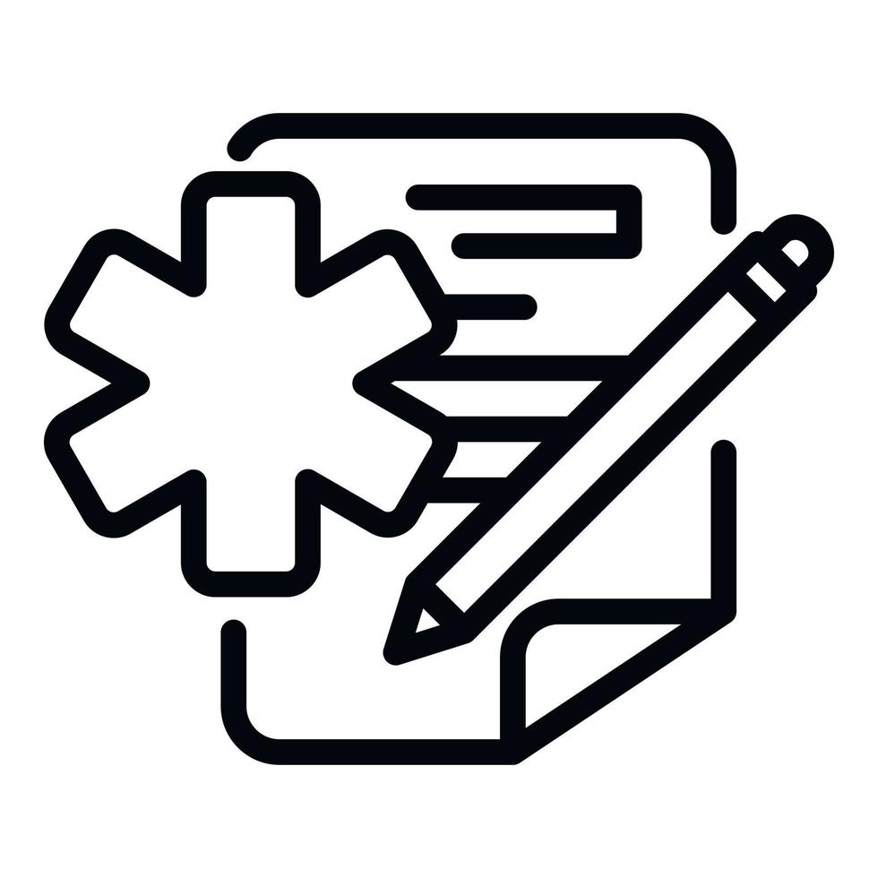 Medical form icon, outline style vector