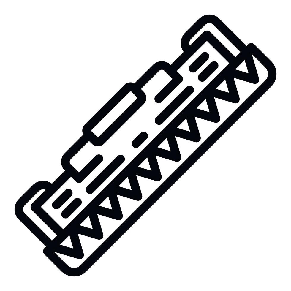 Toner cartridge icon, outline style vector