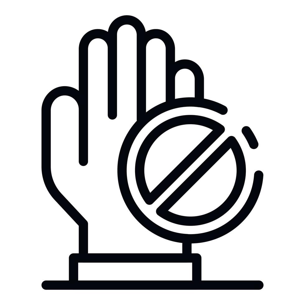 No corruption icon, outline style vector