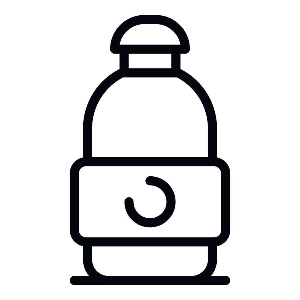 Shampoo bottle icon, outline style vector