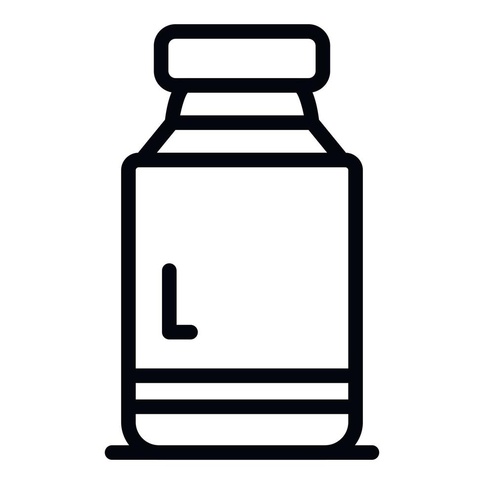 Medical jar icon, outline style vector