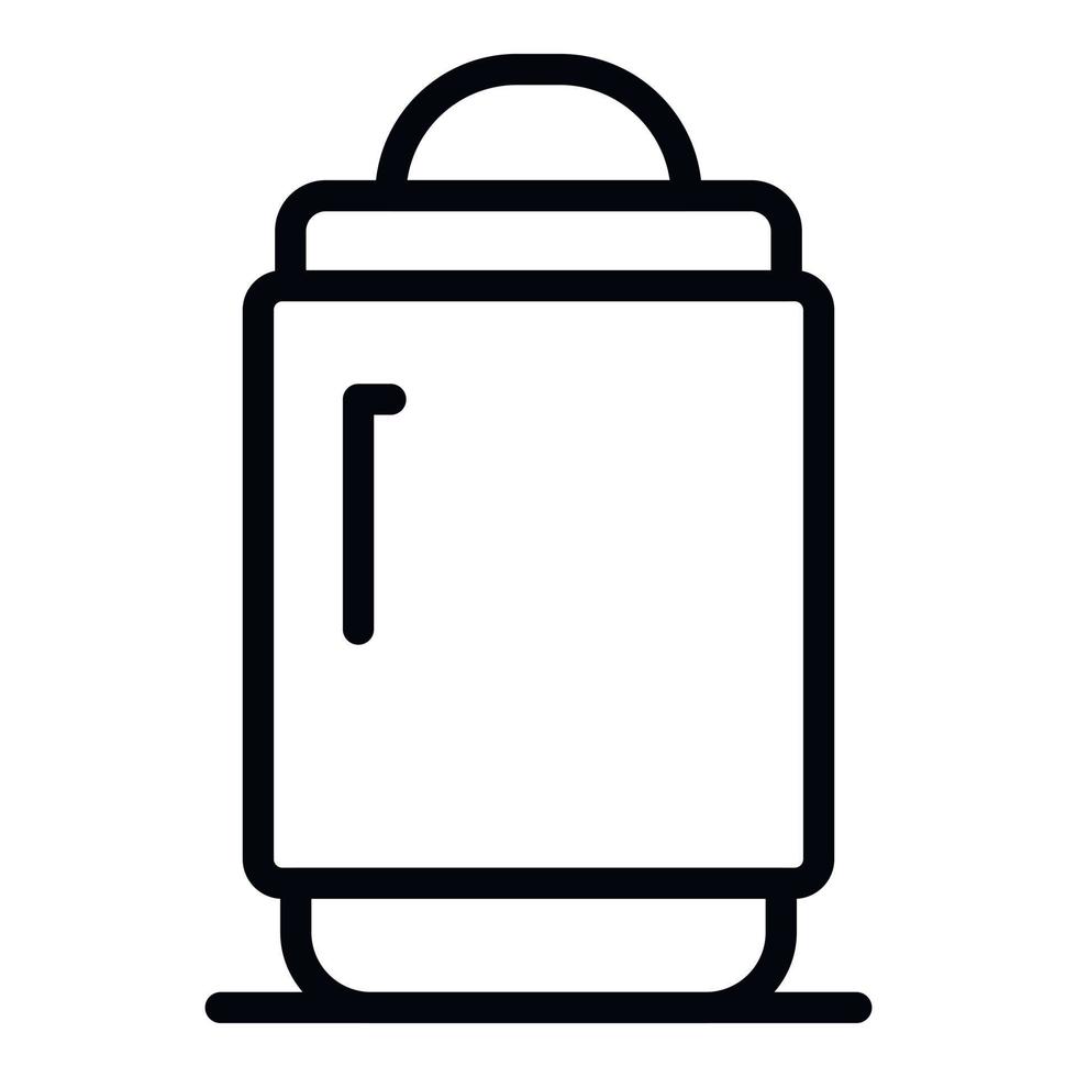 Plastic pot icon, outline style vector