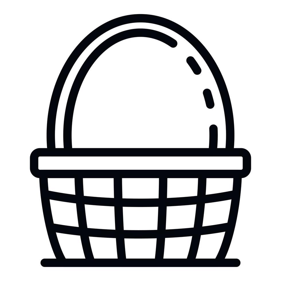 Traditional wicker icon, outline style vector