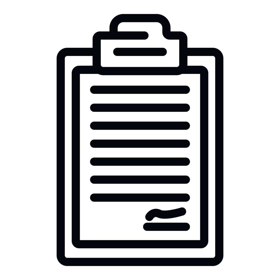 Contract icon, outline style vector