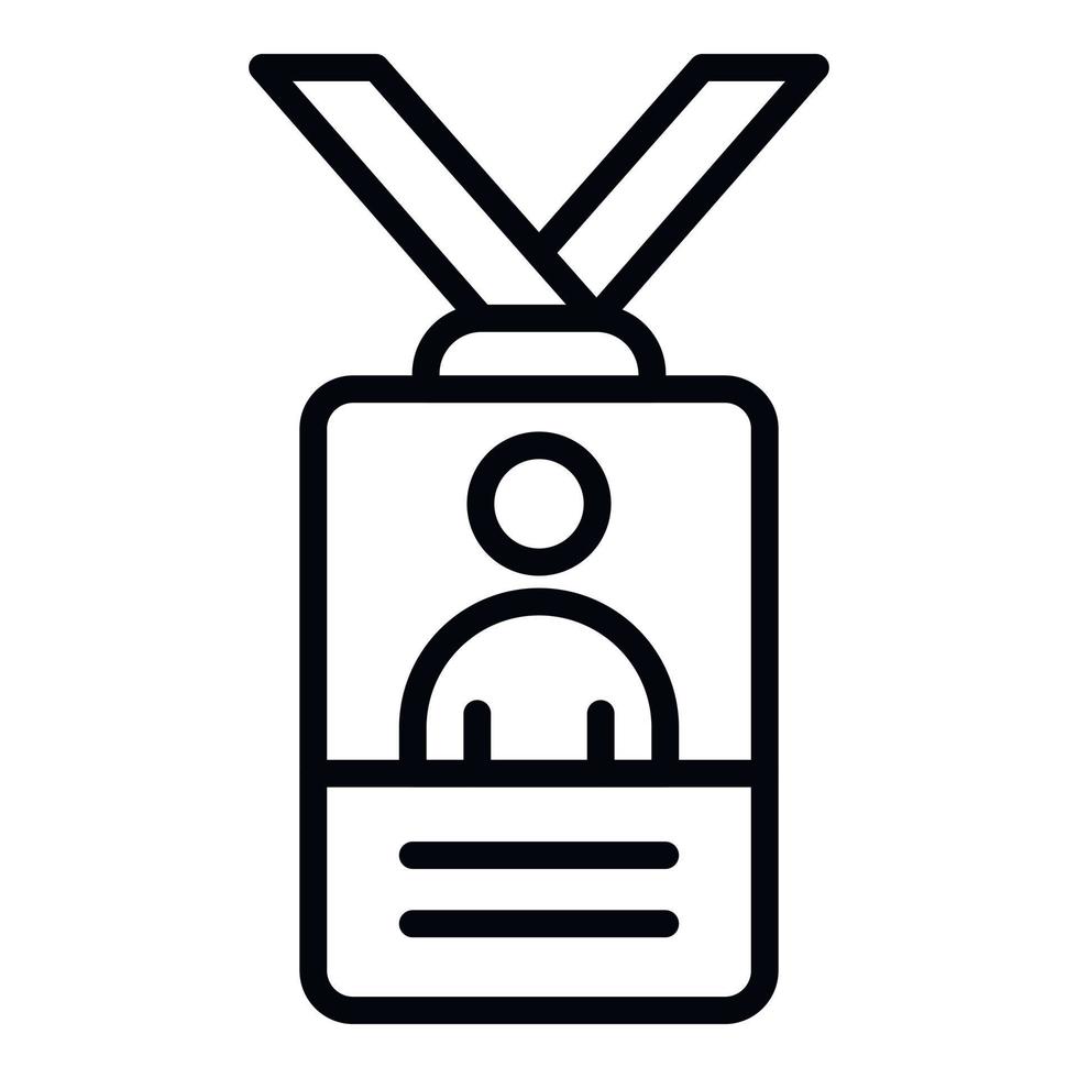 Id press icon, outline style vector