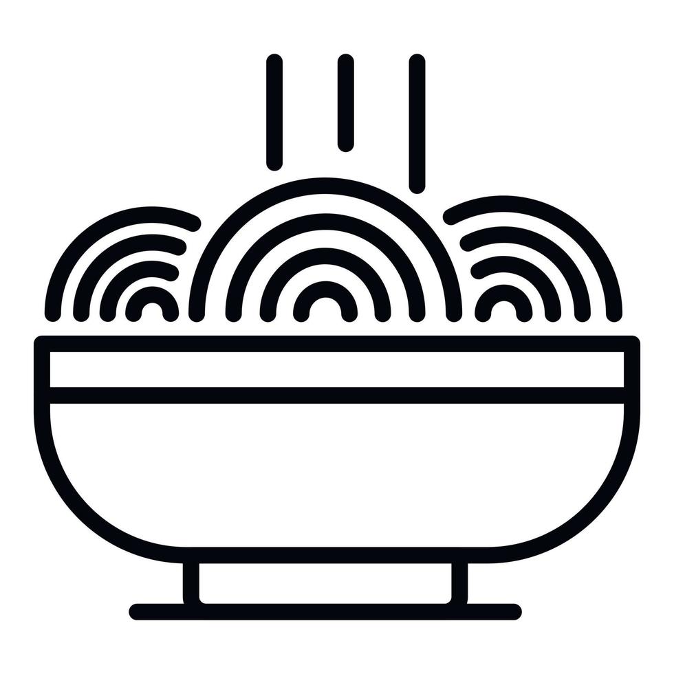 Ramen food icon, outline style vector