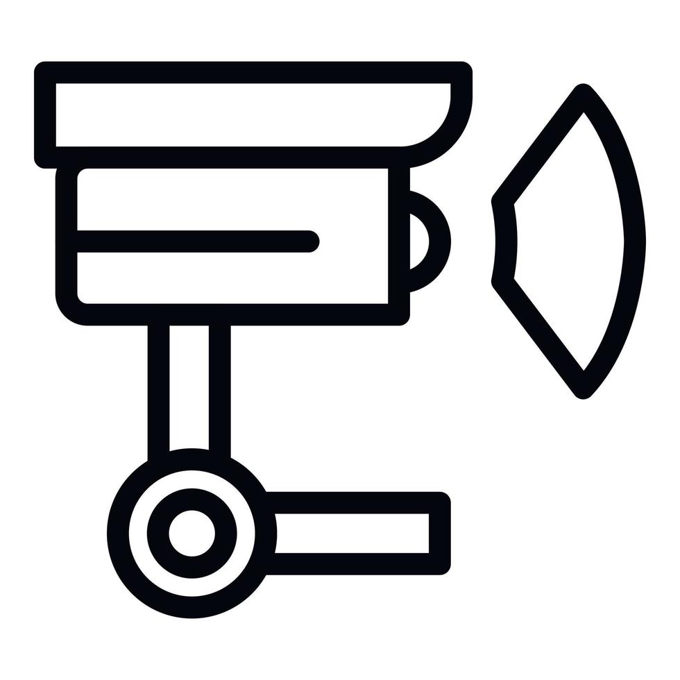 Security camera icon, outline style vector