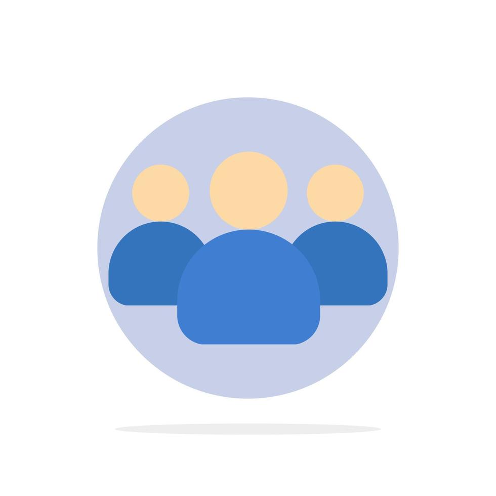 amigos grupo usuarios equipo abstracto círculo fondo plano color icono vector