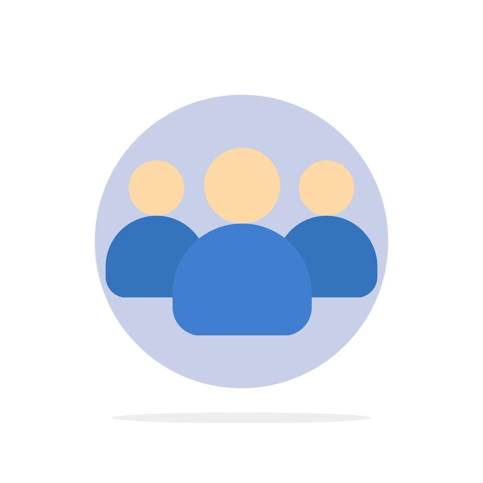 Friends Group Users Team Abstract Circle Background Flat color Icon vector