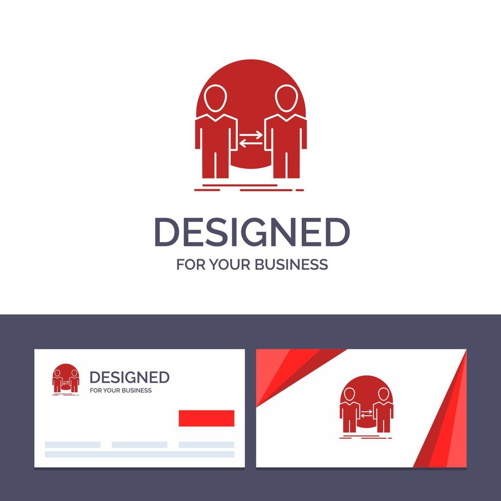 Creative Business Card and Logo template Man Clone User Identity Duplicate Vector Illustration