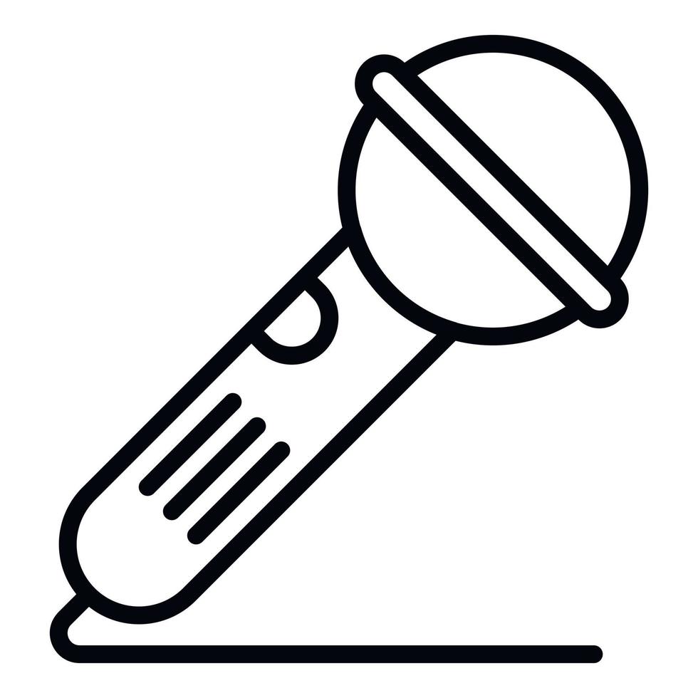 Microphone icon, outline style vector