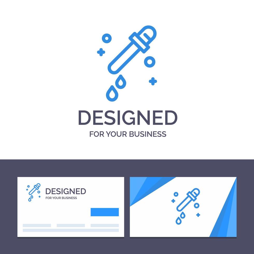 Creative Business Card and Logo template Dropper Pipette Science Vector Illustration