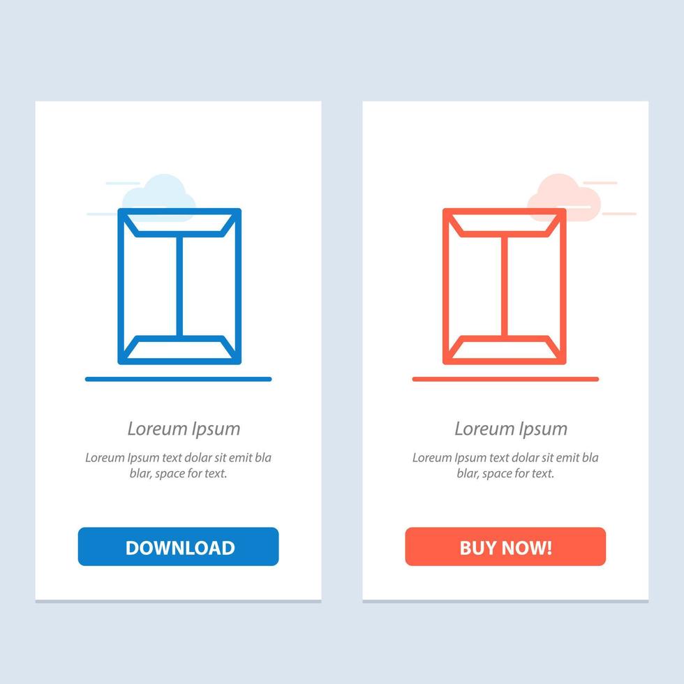 Window Rack Open Closet Box  Blue and Red Download and Buy Now web Widget Card Template vector